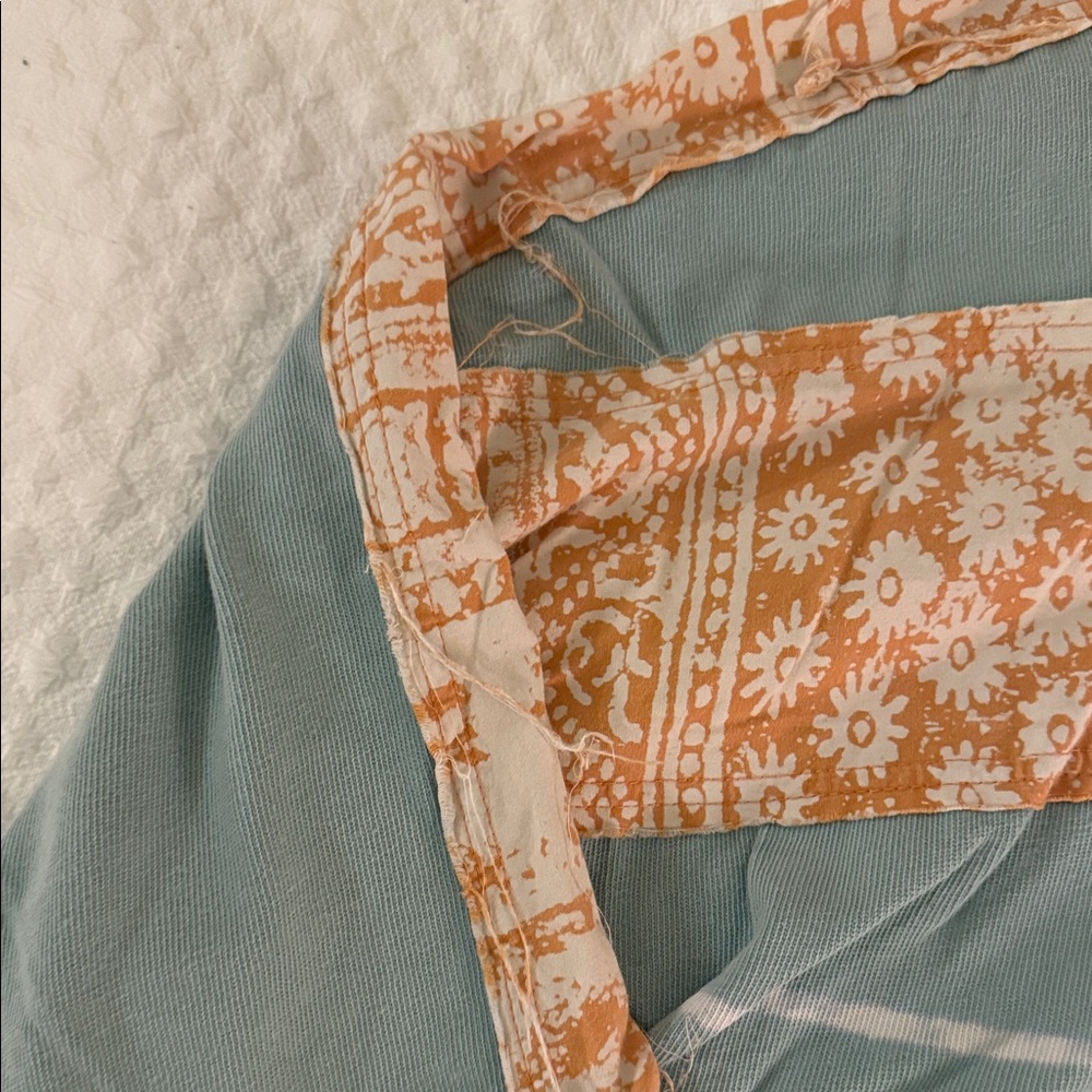 We the Free Blue and Orange Patterned Shirt - Picture 2 of 7